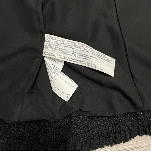 Mango Black Tweed Blazer Double Breasted Gold Buttons - Picture 9 of 12